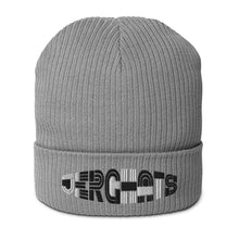 Load image into Gallery viewer, Jerghats B&amp;W Organic ribbed beanie
