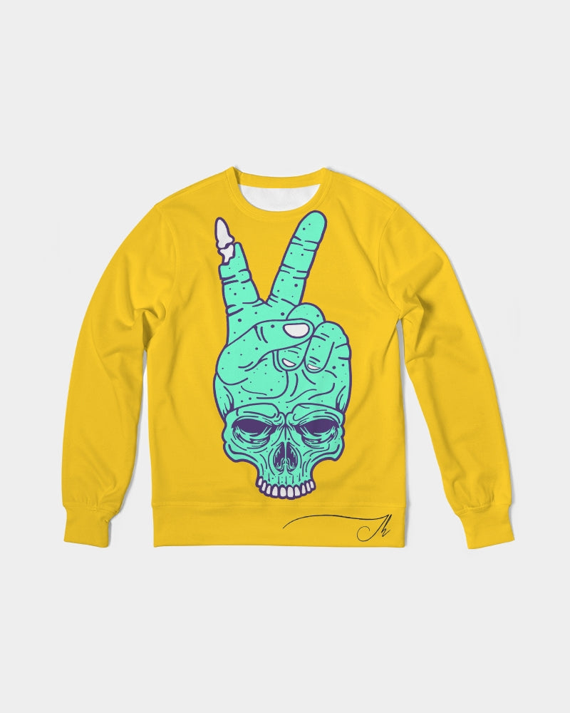 Skull Hand Peace Classic French Terry Crewneck Pullover