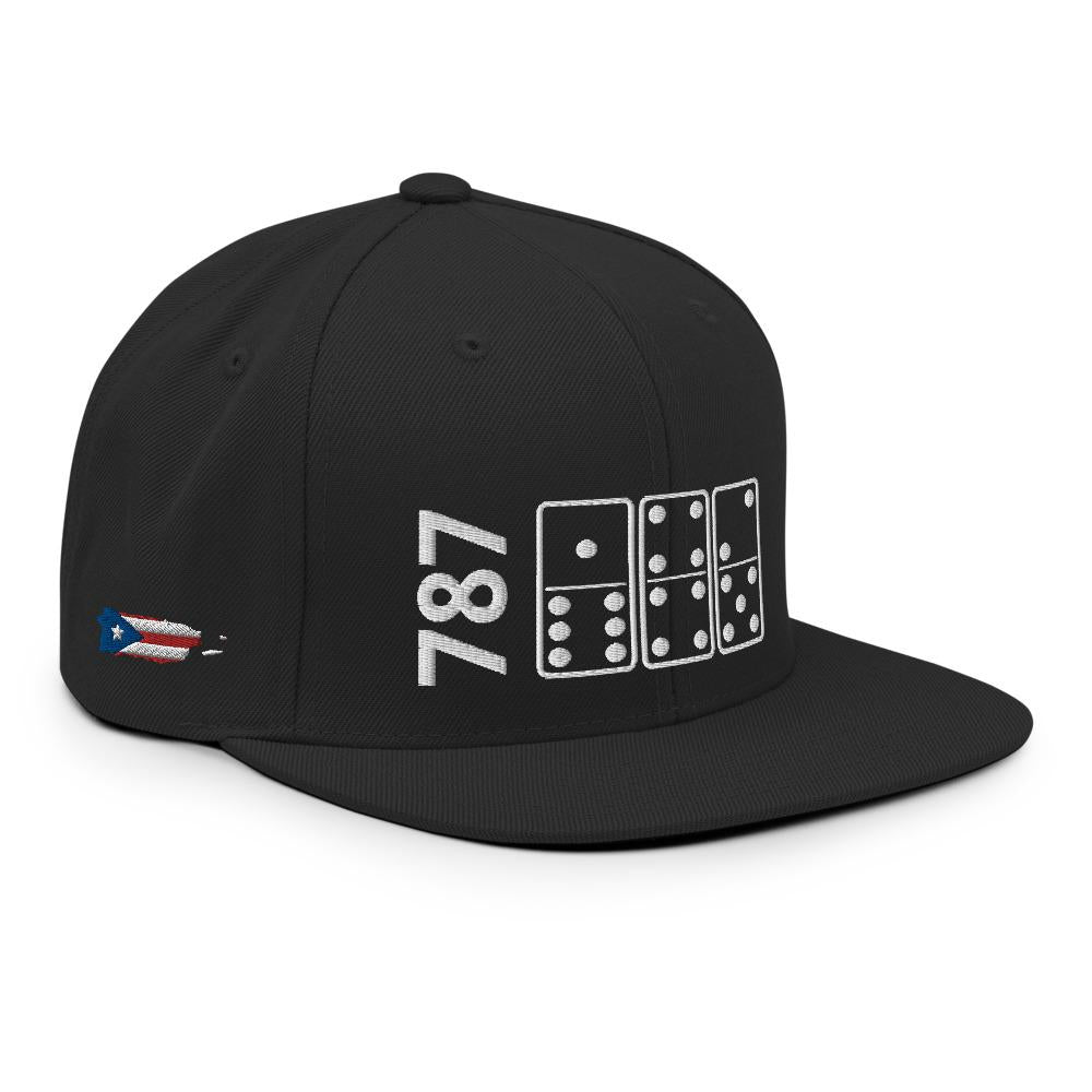 787 PR Area Code Dominoes Snapback Hat