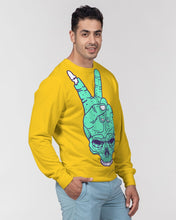 Load image into Gallery viewer, Skull Hand Peace Classic French Terry Crewneck Pullover
