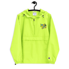 Load image into Gallery viewer, Just Making Green Embroidered Champion Packable Jacket
