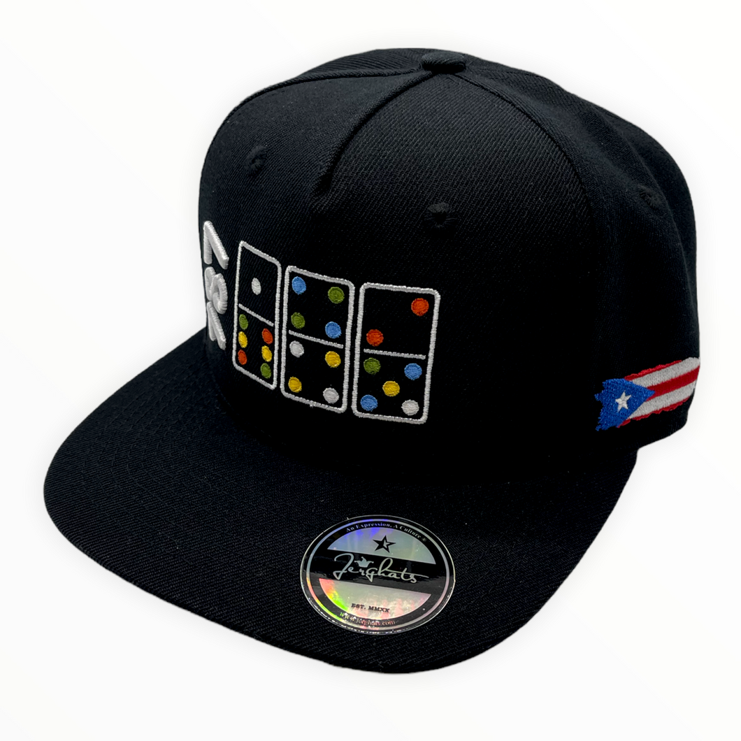 787 PR Colored Dominoes 5 Panel Snapback Cap